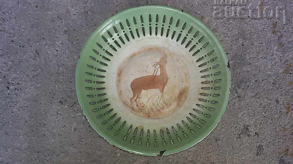 Wounded enamel plate WASHER 1955 with price 15.00 BGN | € 7.67