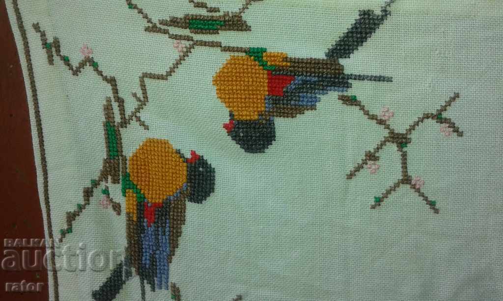 Hand embroidered tablecloth, hood, pano. Hand embroidery 3 - 5 Hand embroidered tablecloth, hood, pano. Hand embroidery 3 - 5