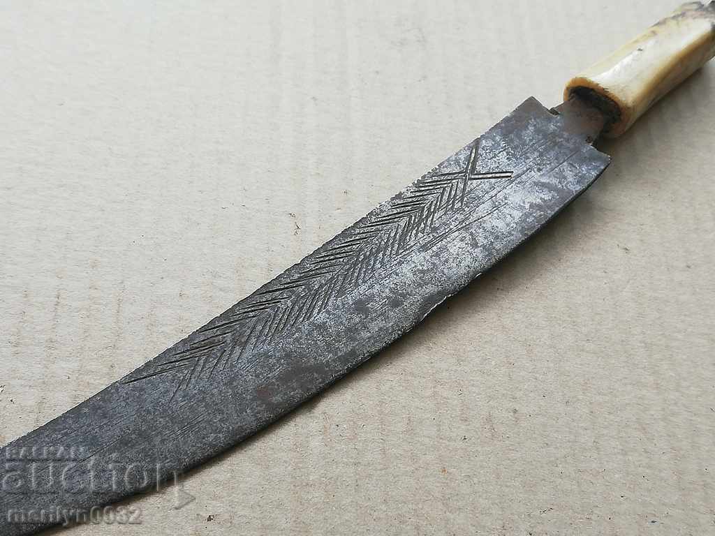 Old blade without a cane with engraving handkerchief shark blade - 5 Old blade without a cane with engraving handkerchief shark blade - 5