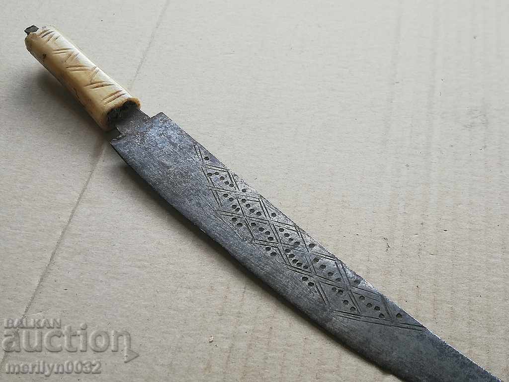 Old blade without a cane with engraving handkerchief shark blade - 7 Old blade without a cane with engraving handkerchief shark blade - 7