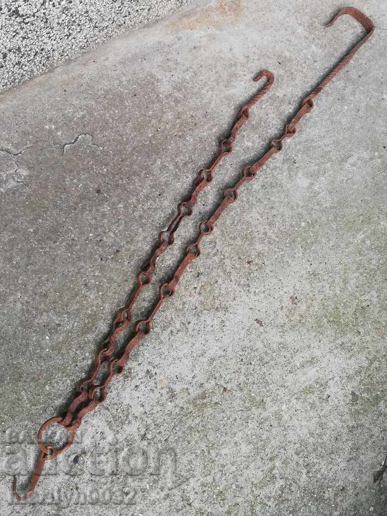 Old forged chain with hook, hearth for hearth chain hook with price 45.00 BGN | € 23.01