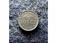 50 de cenți Belgia 1922