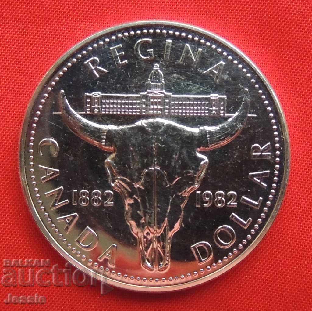 1 dolar 1982 CANADA - CALITATE ANIVERARĂ 1 dolar 1982 CANADA - CALITATE ANIVERARĂ