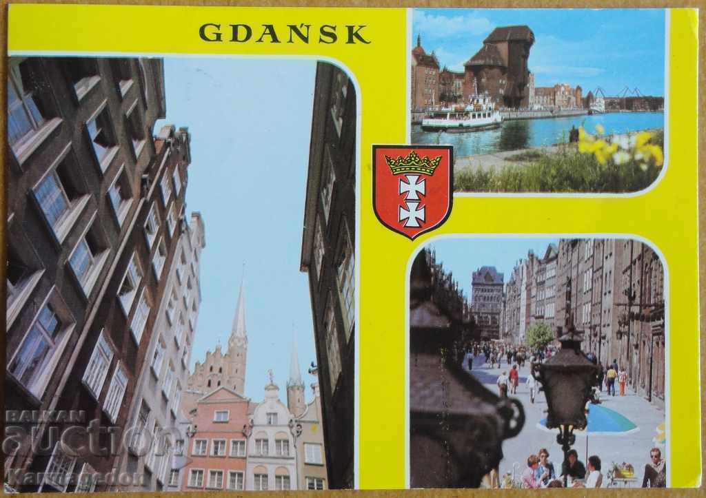 Traveled postcard from Poland, from the 80s