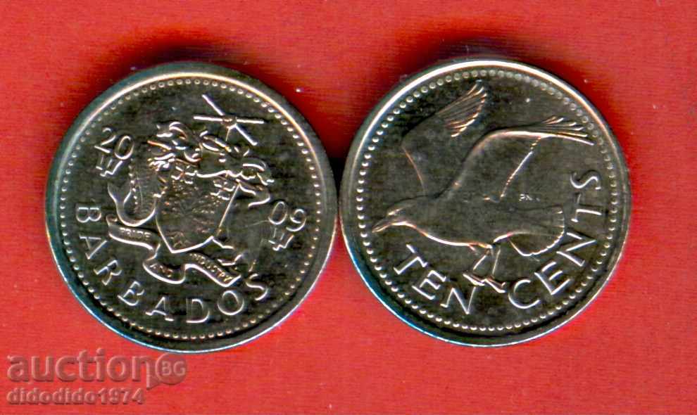 BARBADOS BARBADOS 10 cents issue - issue 2009 NEW - UNC