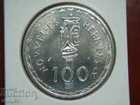 100 Franci 1966 Noile Hebride - Unc