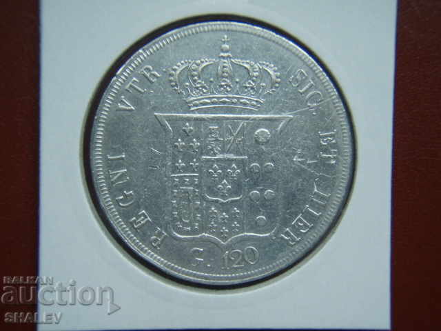 Delivery of 120 Grana 1856 Italian States / Naples & Sicily - XF+ Delivery of 120 Grana 1856 Italian States / Naples & Sicily - XF+