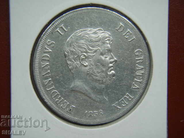 120 Grana 1856 Italian States / Naples & Sicily - XF+ - 7 120 Grana 1856 Italian States / Naples & Sicily - XF+ - 7