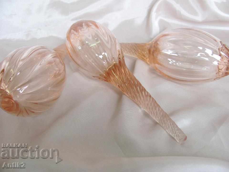 Δημοπρασία 18ου αιώνα Antique Crystal Μέρη του πολυέλαιου 3 κομμάτια Δημοπρασία 18ου αιώνα Antique Crystal Μέρη του πολυέλαιου 3 κομμάτια