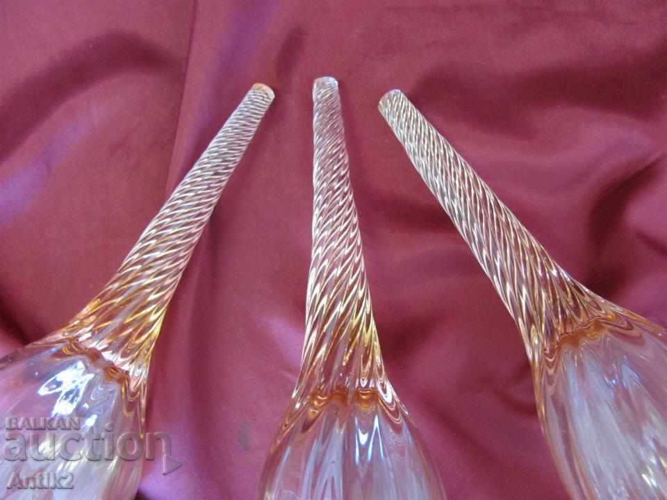 Παράδοση 18ου αιώνα Antique Crystal Μέρη του πολυέλαιου 3 κομμάτια Παράδοση 18ου αιώνα Antique Crystal Μέρη του πολυέλαιου 3 κομμάτια