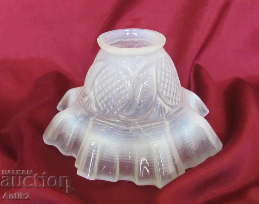 19th Century Milk Glass Crystal for Lamp, Chandelier