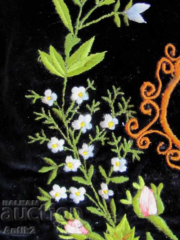 19th Century Hand Embroidered Photo Frame - 5 19th Century Hand Embroidered Photo Frame - 5