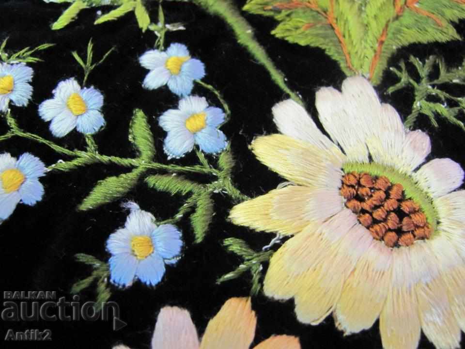 19th Century Hand Embroidered Photo Frame - 6 19th Century Hand Embroidered Photo Frame - 6