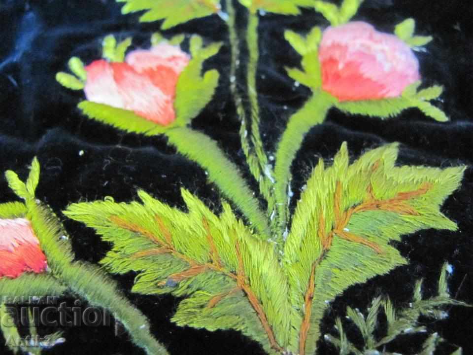 19th Century Hand Embroidered Photo Frame - 7 19th Century Hand Embroidered Photo Frame - 7