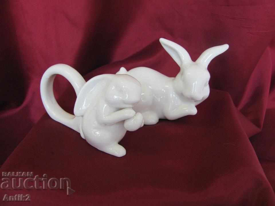 Old Porcelain Figures Salfhetti- Rabbit 2 pieces with price 45.00 BGN | € 23.01 Old Porcelain Figures Salfhetti- Rabbit 2 pieces with price 45.00 BGN | € 23.01