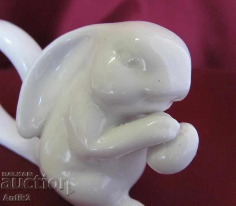 Old Porcelain Figures Salfhetti- Rabbit 2 pieces - 5 Old Porcelain Figures Salfhetti- Rabbit 2 pieces - 5