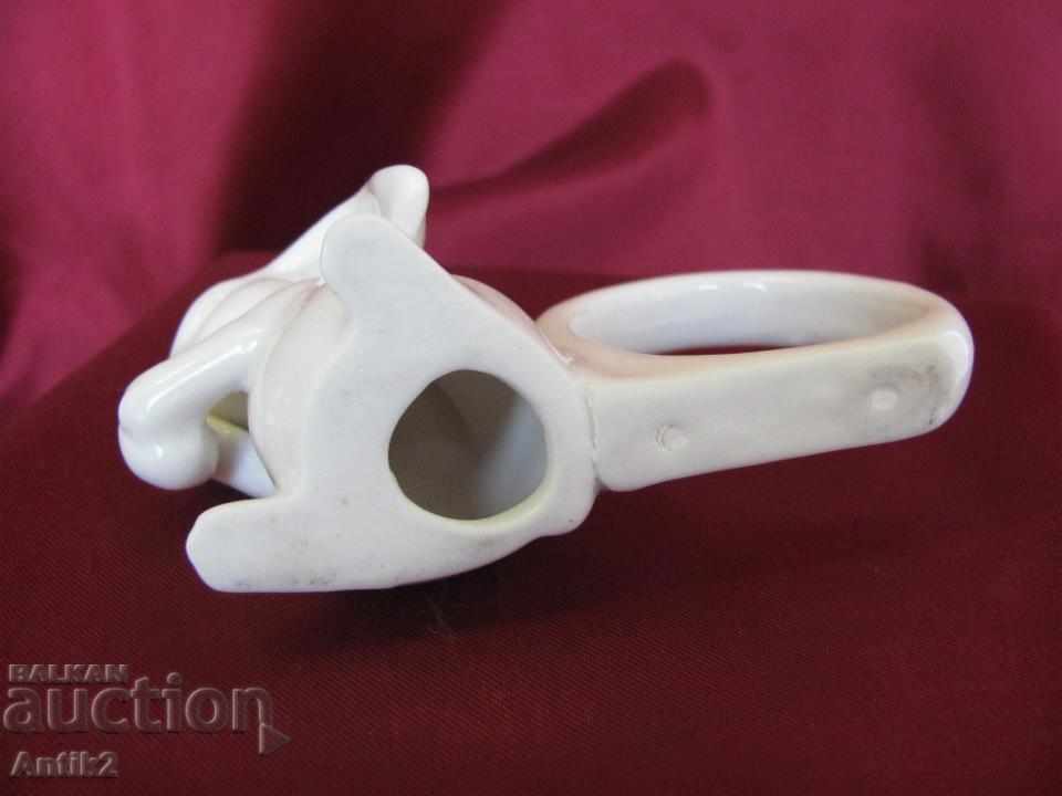 Old Porcelain Figures Salfhetti- Rabbit 2 pieces - 6 Old Porcelain Figures Salfhetti- Rabbit 2 pieces - 6