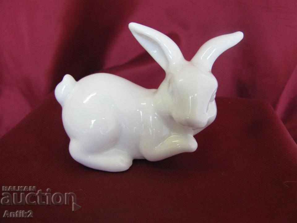 Old Porcelain Figures Salfhetti- Rabbit 2 pieces - 7 Old Porcelain Figures Salfhetti- Rabbit 2 pieces - 7