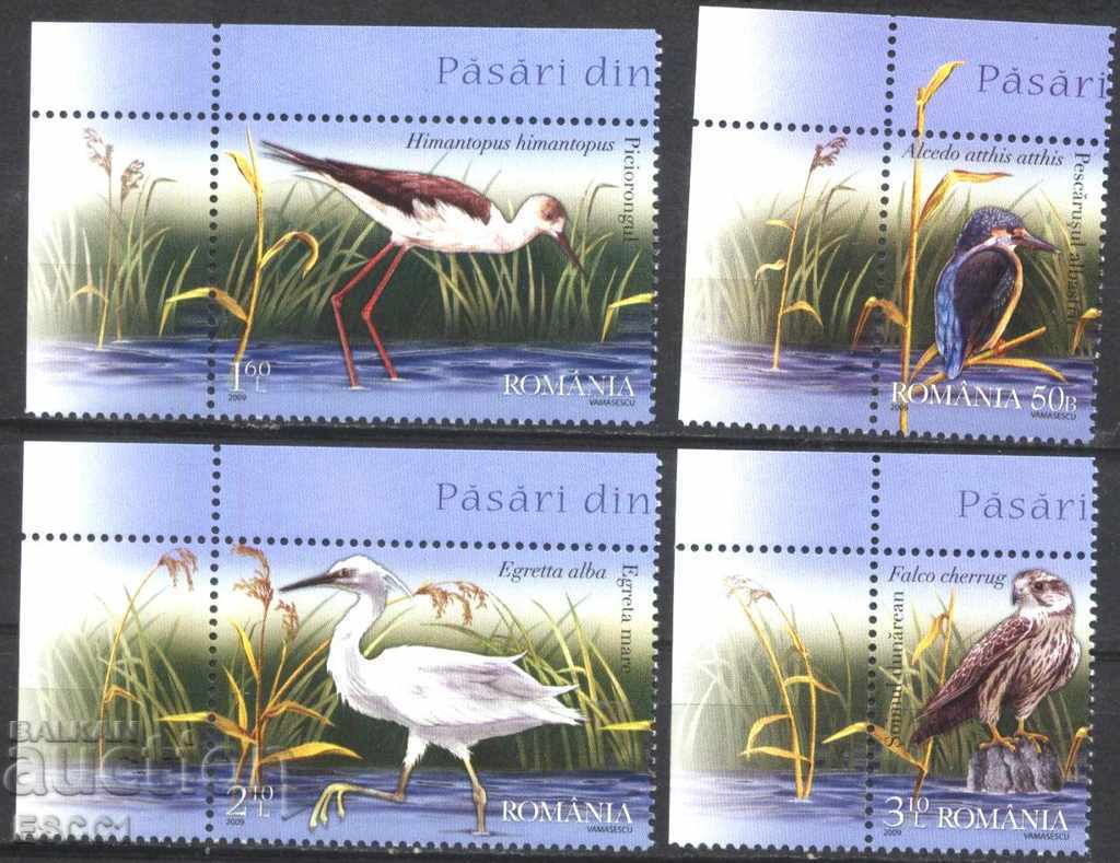 Чисти марки Фауна Птици  2009 от  Румъния
