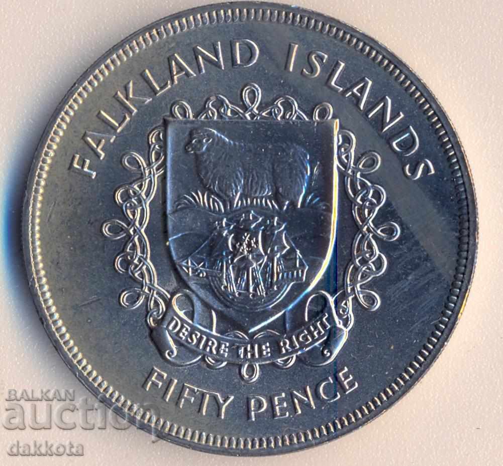 Falkland Islands 50 pence 1977