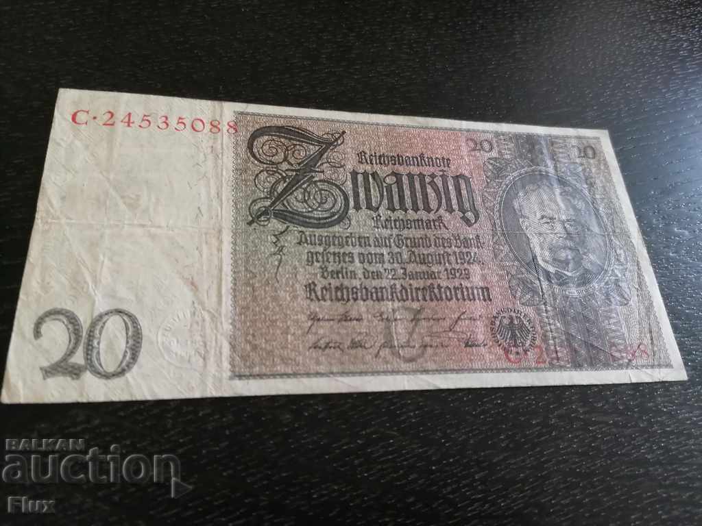 Banknote - Germany - 20 Marks | 1929