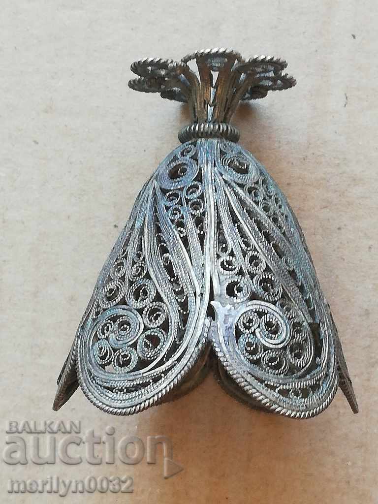 Аукцион Обреден зарф за великденско яйце филигран сребро