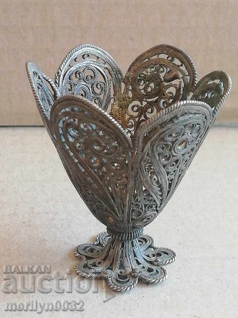 Доставка на Обреден зарф за великденско яйце филигран сребро