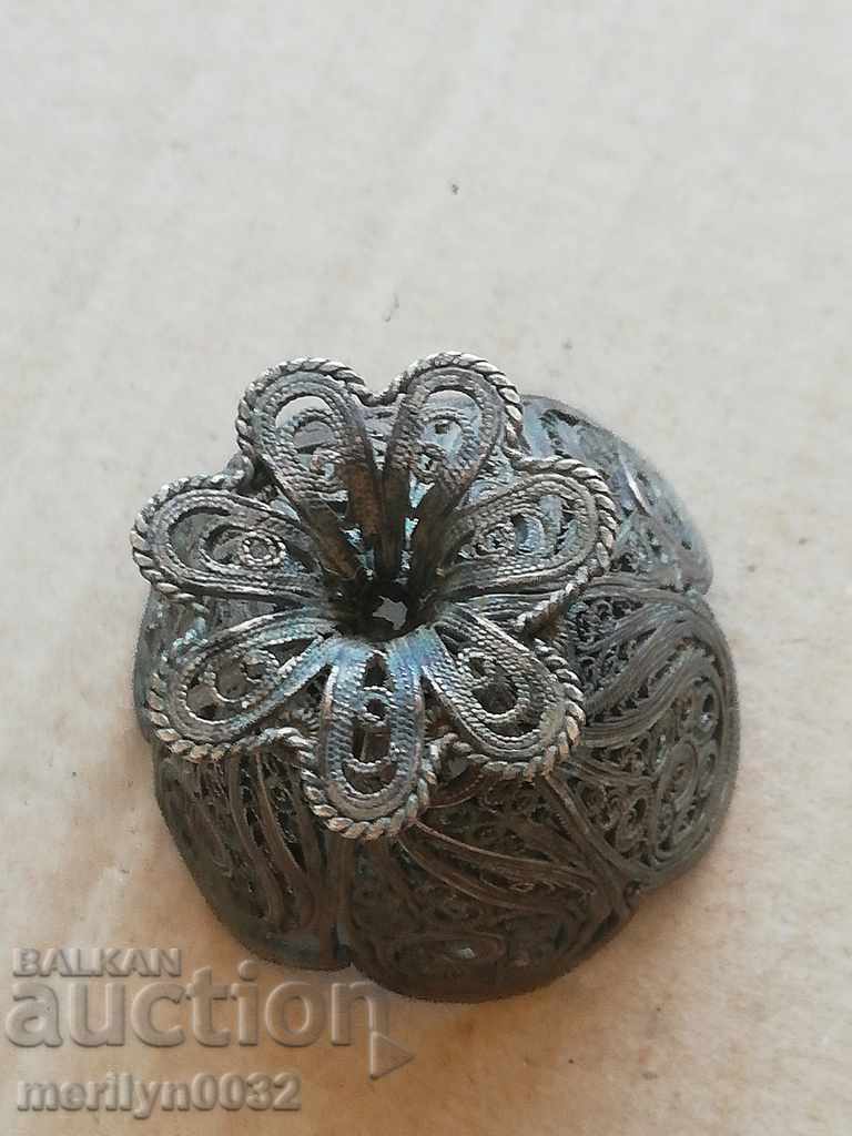 Обреден зарф за великденско яйце филигран сребро - 5