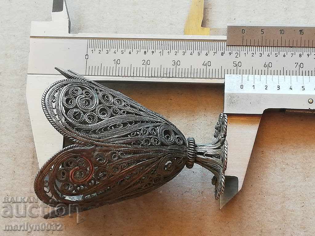 Обреден зарф за великденско яйце филигран сребро - 7