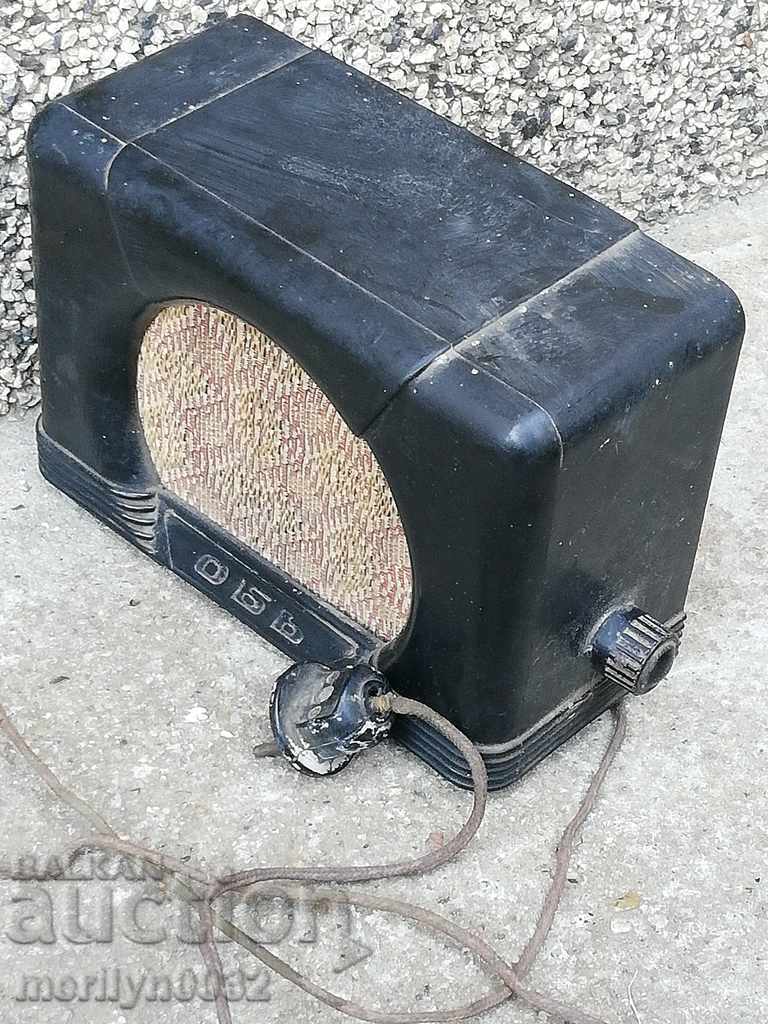 Παράδοση Παλιό ραδιοσημείο βακελίτη πρώιμο soc, radio ussr