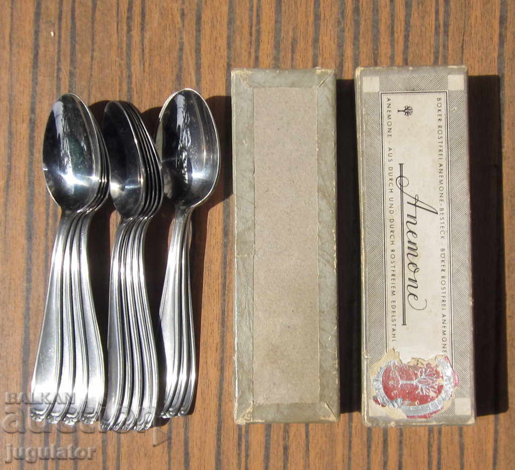 a set of old antique German teaspoons ANEMONE with price 35.00 BGN | € 17.90