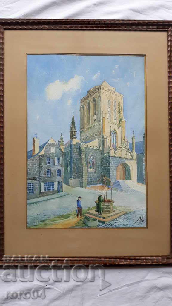 WATERCOLOR - 1934 - SIGNATURE - DATE - DEDICATION with price 895.50 BGN | € 457.86 WATERCOLOR - 1934 - SIGNATURE - DATE - DEDICATION with price 895.50 BGN | € 457.86