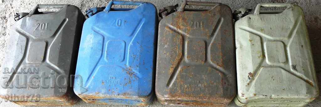 Auction LOT OF 4 - NUMBER METAL FUEL TUBES Auction LOT OF 4 - NUMBER METAL FUEL TUBES