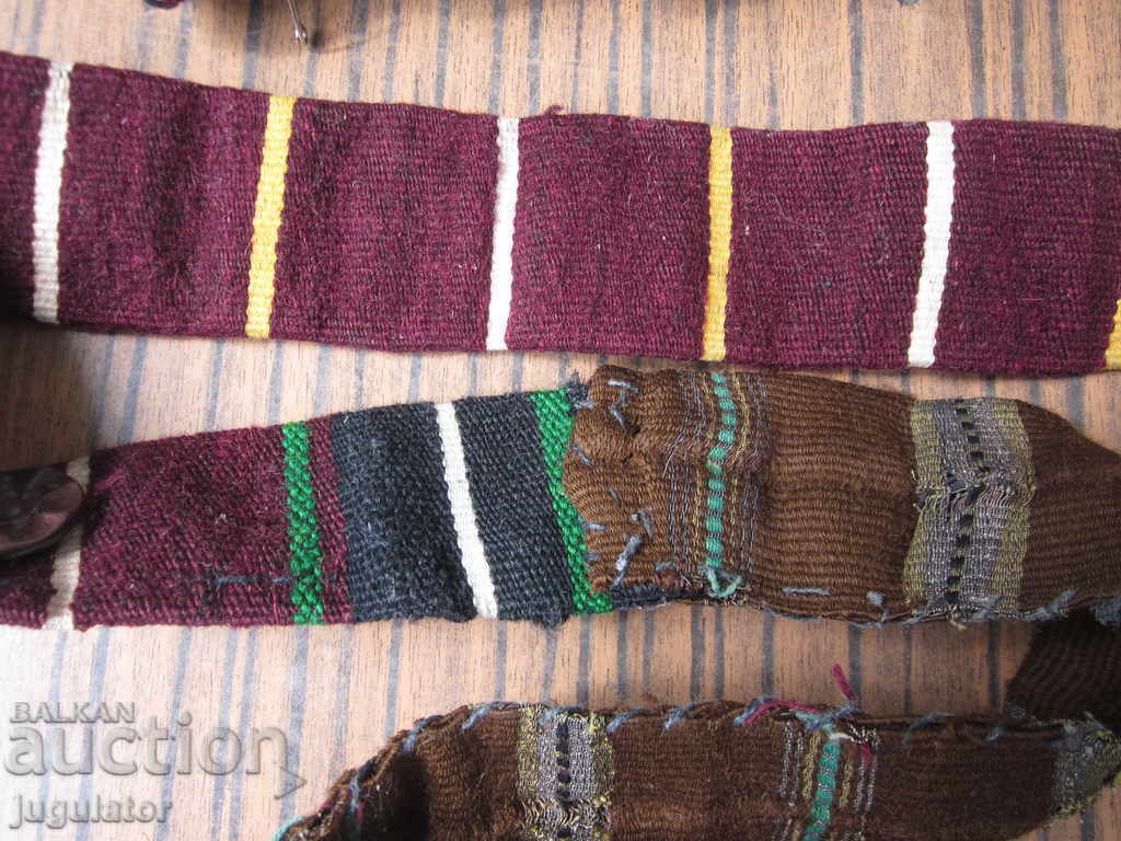old Bulgarian tinsel folklore belt for pafta and costumes 328 cm - 6