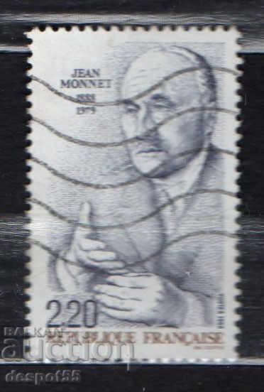 1988. France. 100 years since the birth of Jean Monnet - politician.