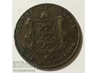 Great Britain Jersey 1/26 Of A Shilling Coin 1861