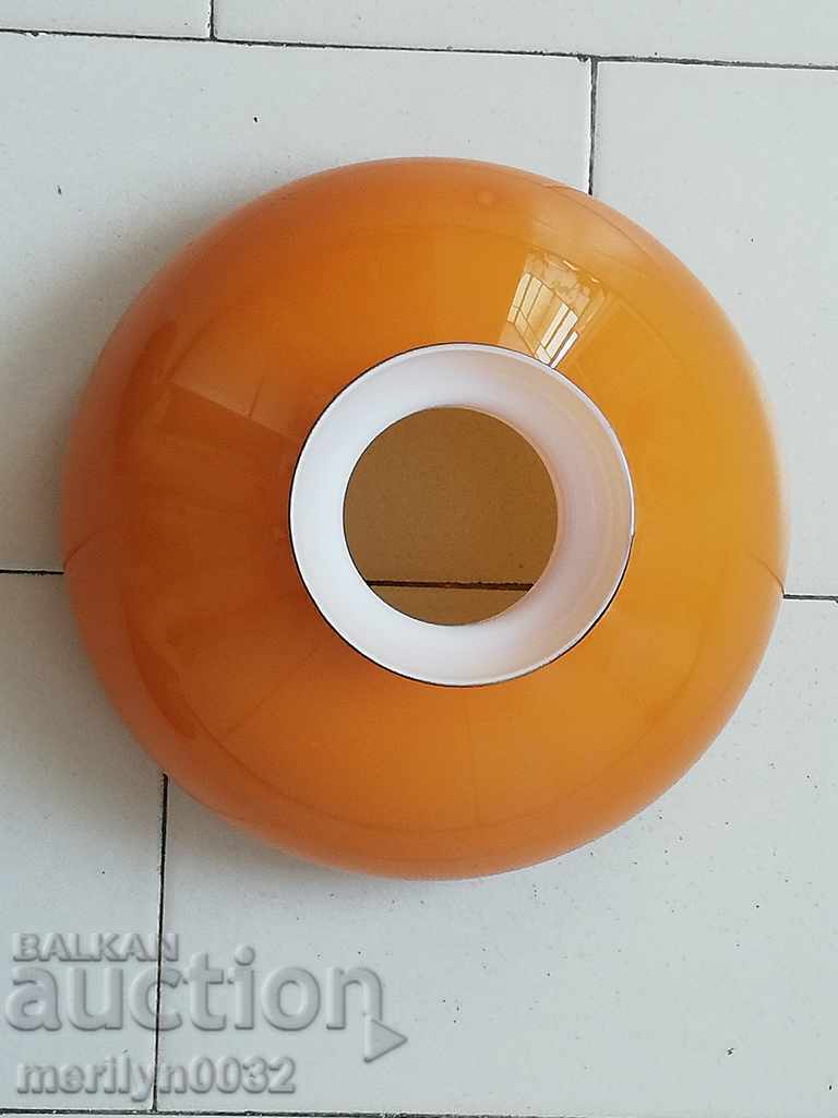 Abașur vechi de lampă cu gaz, sticlă - 7