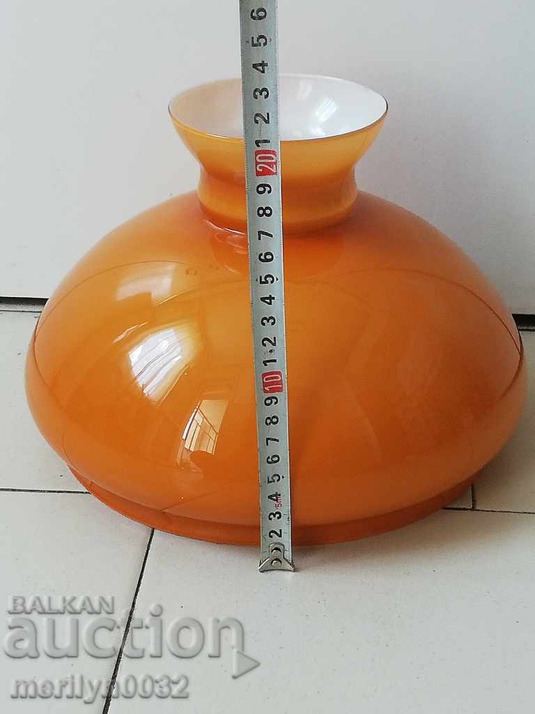 Παλαιός αμπαζούρ από λάμπα γκαζιού, γυαλί