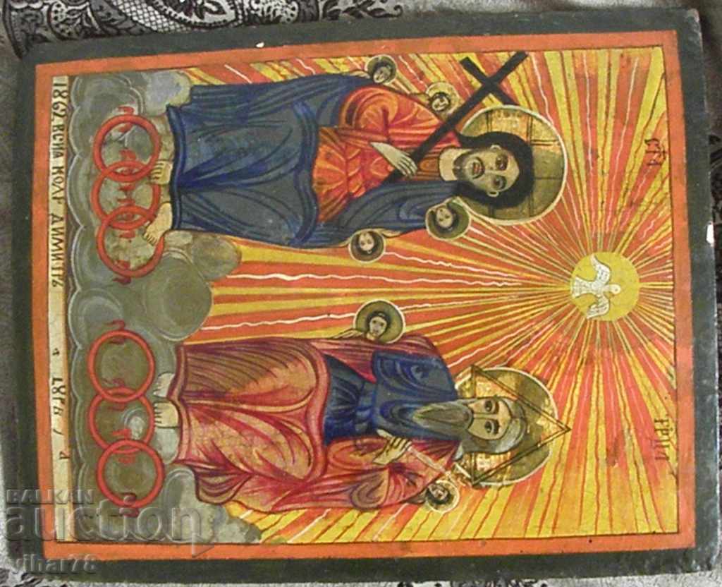 Delivery of very old painted icon-1862, very preserved Delivery of very old painted icon-1862, very preserved