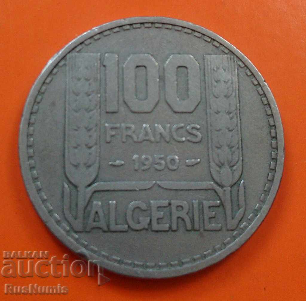 Algeria. 100 de franci 1950