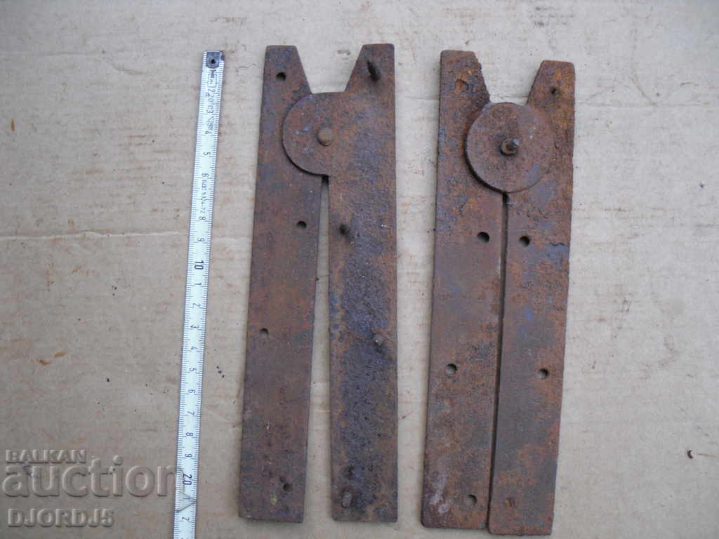 Auction Old hinges for a wooden ladder Auction Old hinges for a wooden ladder