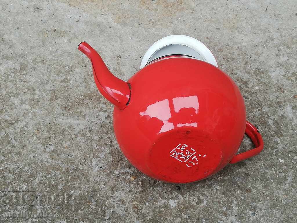Enamel teapot, enamel bowl - 5