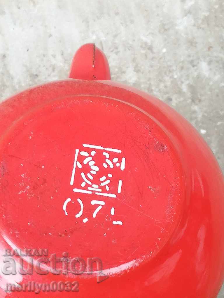 Enamel teapot, enamel bowl - 6