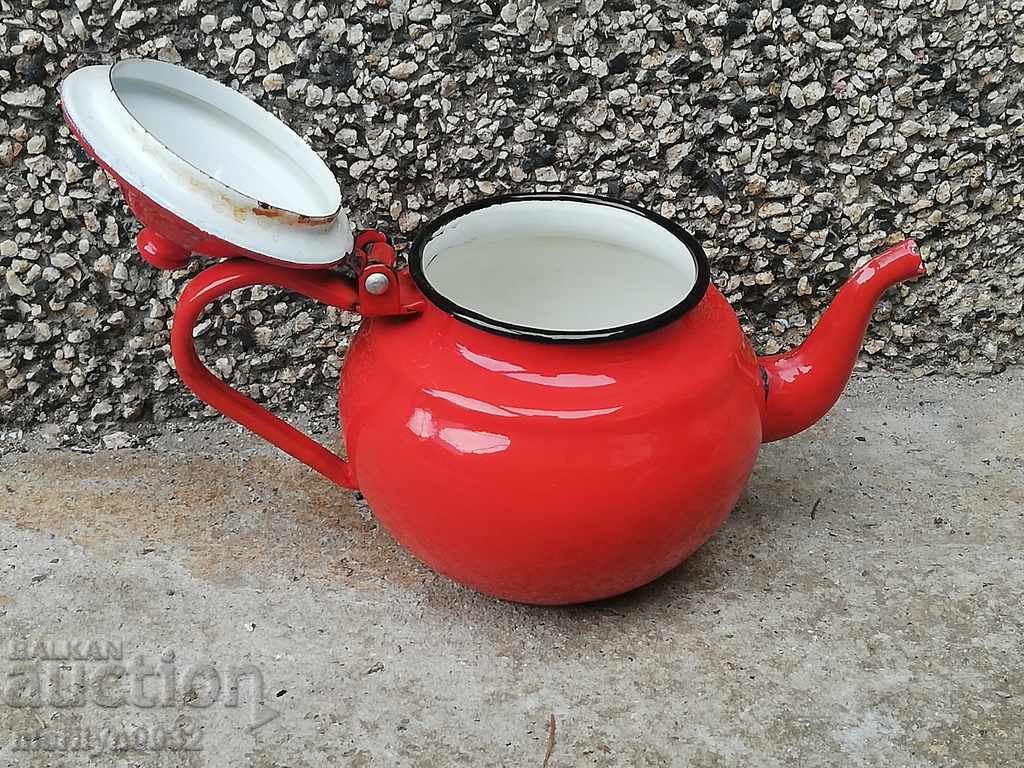 Enamel teapot, enamel bowl - 7