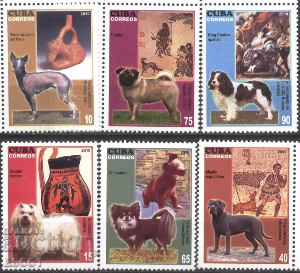 Чисти марки Фауна Кучета  2010 от  Куба