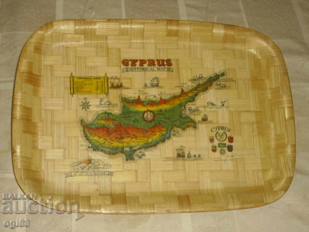 Tray painted Cyprus