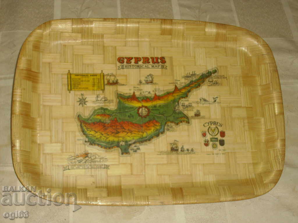 Tray painted Cyprus Tray painted Cyprus
