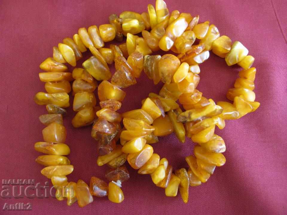 Old Necklace Necked Natural Amber - 7 Old Necklace Necked Natural Amber - 7