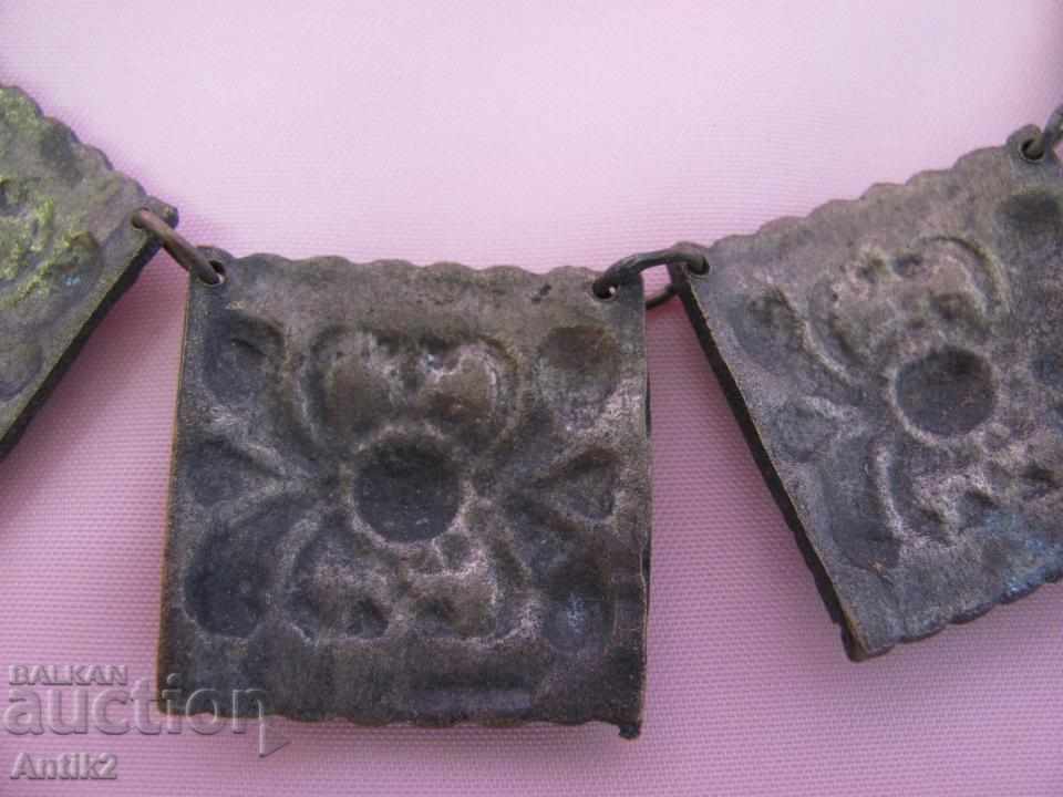 Old Womens Necklace Solid Bronze - 7 Old Womens Necklace Solid Bronze - 7