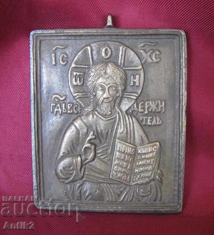 Mini Bronz Icon al lui Isus Hristos